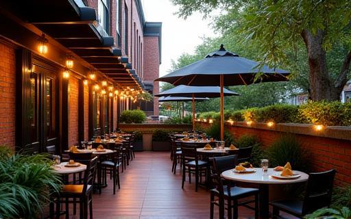 Outdoor patio or alfresco dining area of the restaurant